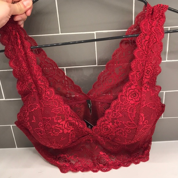 NWT🌹ONLY Chloe Raspberry❤️Red Lace Bra